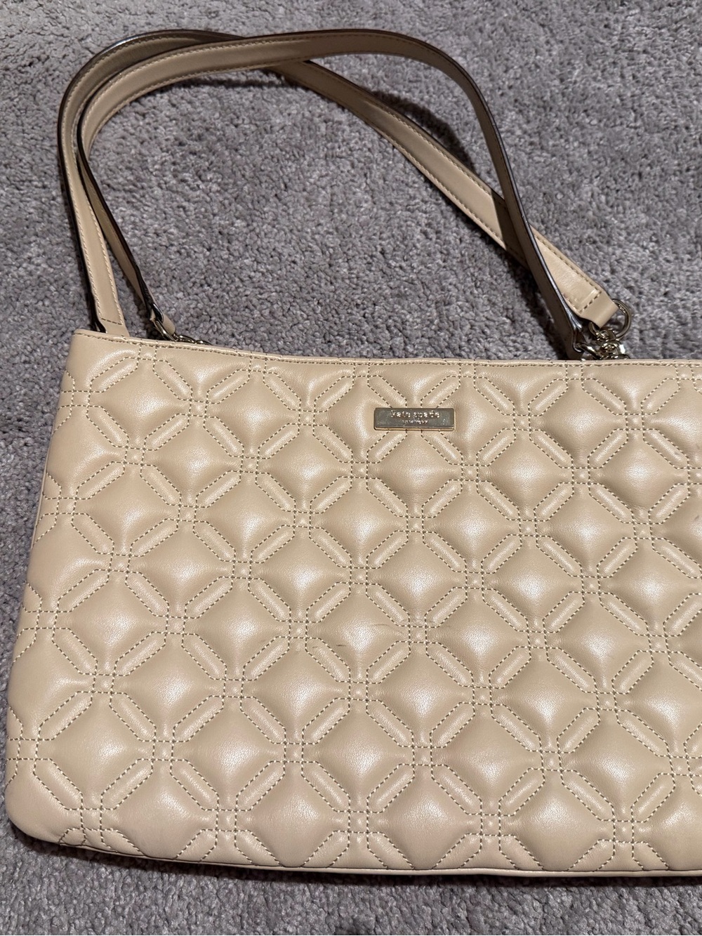 kate spade Quilted Cream Shoulder Bag